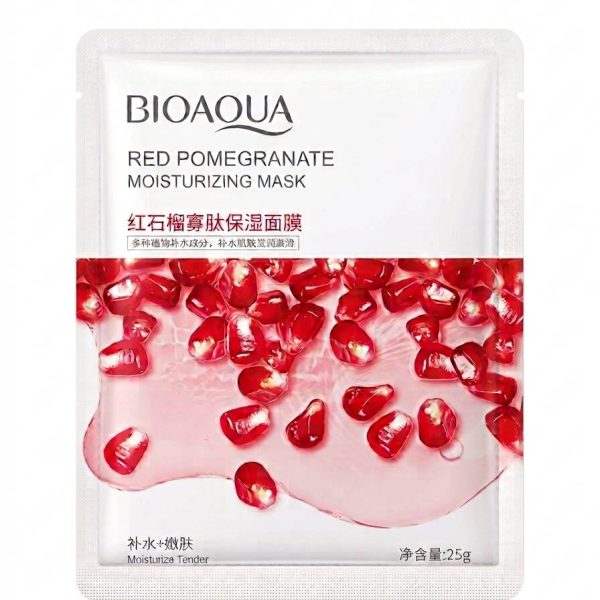 ماسک‌ ورقه‌ای صورت با رایحه انار برند bioaqua