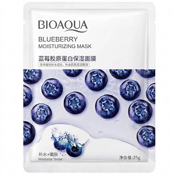 ماسک ورقه‌ای صورت با رایحه بلوبری برند bioaqua